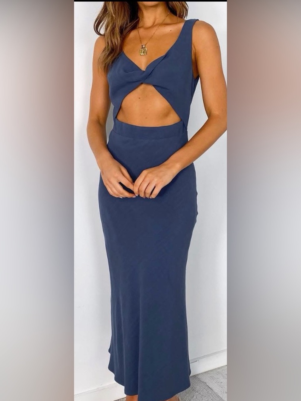 petal + pup Apollo Maxi Dress in Blue